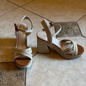 Soda Women's Cream Espadrille Sandals